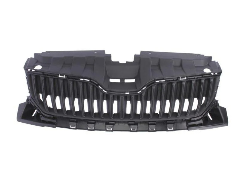Решітка радіатора (чорна, без отв. під молдинг) Skoda Fabia 14- (FPS)
