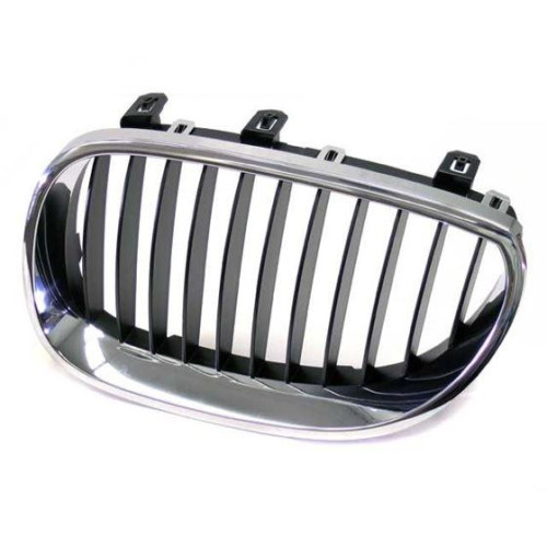 Решітка радіатора BMW 5 e60 2003-2006 ліва хром/черн. LKQ 51137027061
