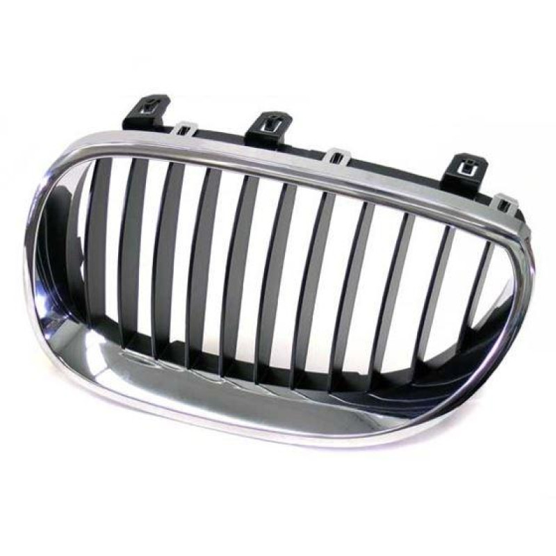 Решітка радіатора BMW 5 e60 03-06 ліва хром/черн. LKQ 51137027061