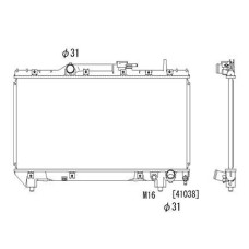 Радіатор охолодження двигуна Toyota Carina E 1992-1997