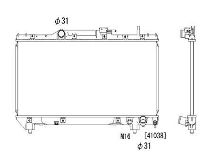 Радіатор охолодження двигуна Toyota Carina E 1992-1997