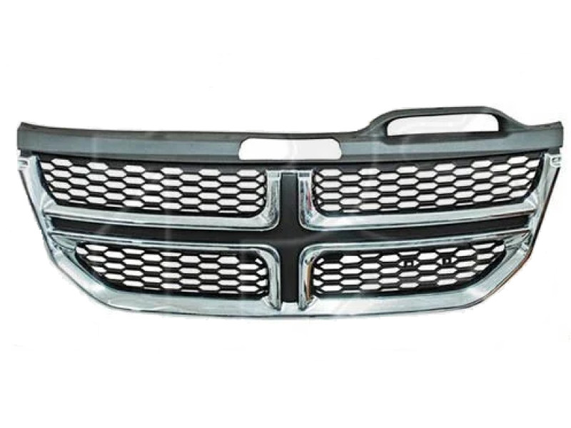 Решітка радіатора Dodge Journey 11-19 (Тайвань) чорна / хром 68080192AA