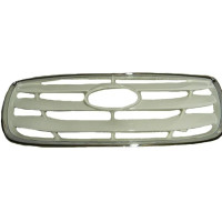 Решітка радіатора Hyundai Santa Fe 09-12 з вузькою хром рамкою (FPS)