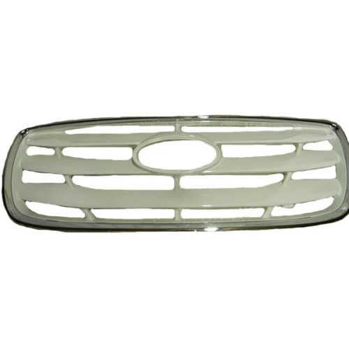 Решітка радіатора Hyundai Santa Fe 2009-2012 з вузькою хром рамкою (FPS)