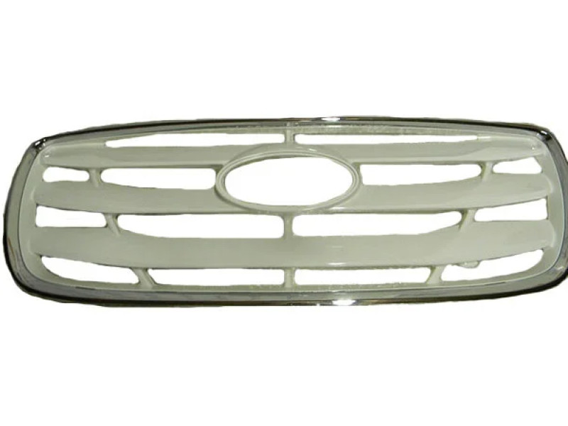 Решітка радіатора Hyundai Santa Fe 09-12 з вузькою хром рамкою (FPS)