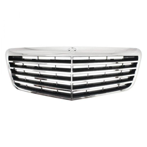Решітка радіатора Mercedes E-Class W211 2006-2009 комплект, хром/чорний FPS 2118801783