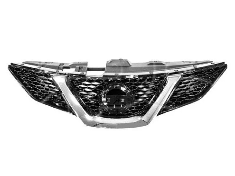 Решітка радіатора Nissan Qashqai 14-17 з хром молдингом (Signeda) 623104EA0A
