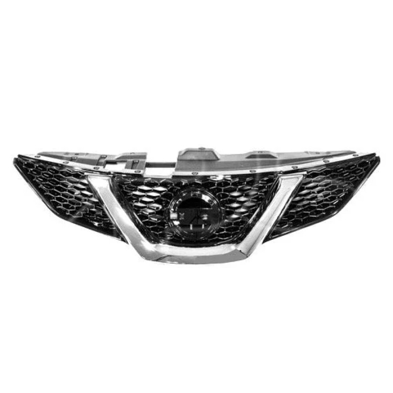 Решітка радіатора Nissan Qashqai 14-17 з хром молдингом (FPS) 623104EA0A