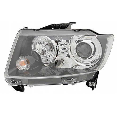Фара передня ліва Jeep Compass 11-16 (Китай) чорна, ел. рег., без LED, галоген