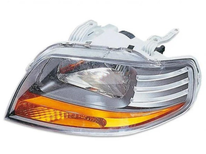 Фара Chevrolet Aveo T200 04-06 ліва з покажчиком повороту, ел.рег., сіра рамка Depo 96540151