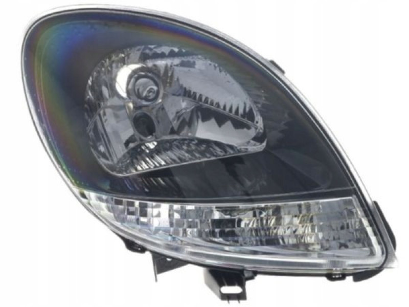 Фара Renault Kangoo 03-09 права чорна рамка TYC 7701062427