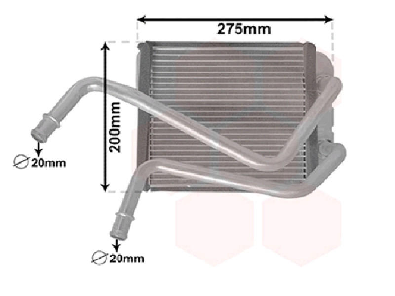 Радіатор пічки VW Transporter T5 03- (Van Wezel) 7H1819031