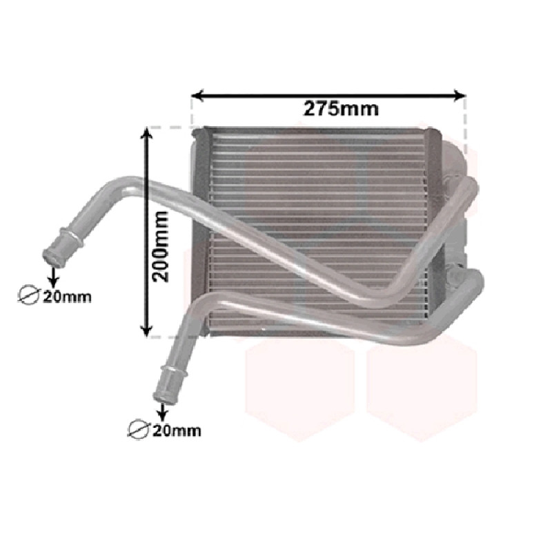 Радіатор пічки VW Transporter T5 03- (Van Wezel) 7H1819031