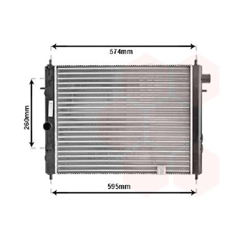 Радіатор охолодження двигуна Opel Ascona C/Opel KAD D MT 81-88 (Van Wezel) 90128774