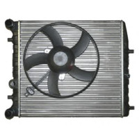 Радіатор охолодження двигуна Skoda Fabia/VW Polo 4 MT -AC 01- (Van Wezel) 6Q0121253BT