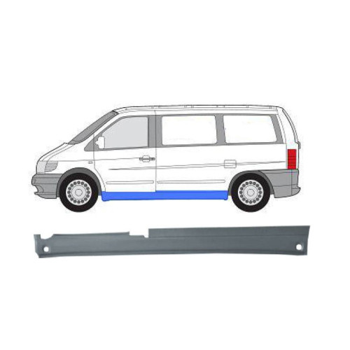 Поріг лівий Mercedes Vito W638 1996-2003 повний (KH)