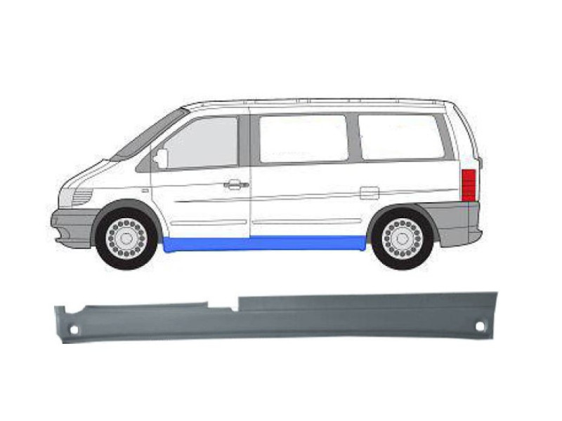Поріг лівий Mercedes Vito W638 96-03 повний (KH)