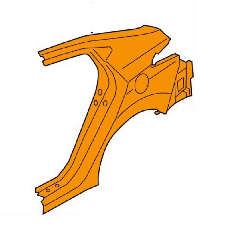 Заднє крило праве Hyundai Elantra MD 2011-2016 FPS 715043XC00