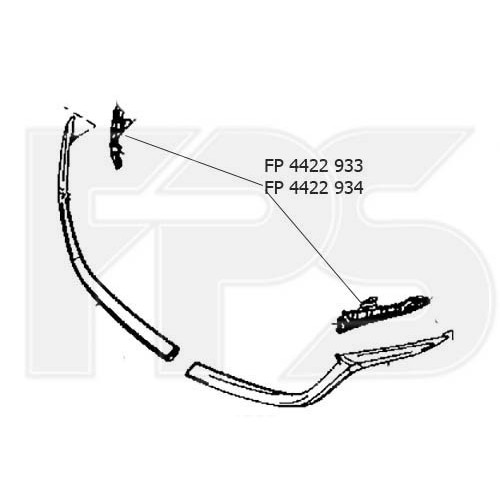 Кріплення праве молдинга решітки радіатора Mazda 6 GJ 2013-2018 Тайвань G46L50151