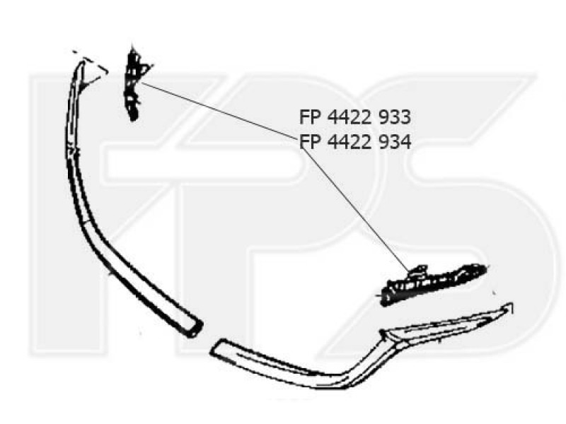 Кріплення праве молдинга решітки радіатора Mazda 6 GJ 2013-2018 TP G46L50151