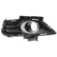 Решітка бампера Ford Mondeo 5 14-17 ліва з отв., глянець LKQ 1921667