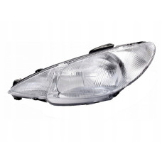 Фара Peugeot 206 98-09 права рифл. H4 ел.рег. TYC 6205S7