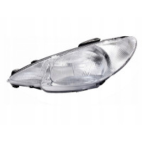 Фара Peugeot 206 98-09 права рифл. H4 ел.рег. з коректором TYC 6205S7