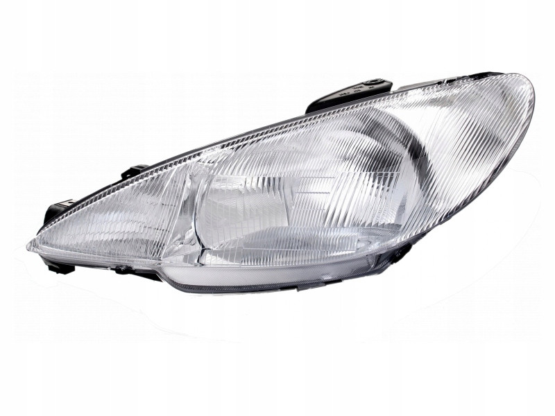 Фара Peugeot 206 98-09 права рифл. H4 ел.рег. з коректором TYC 6205S7
