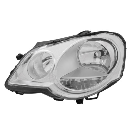 Фара передня ліва VW Polo 4 2005-2009 хетчбек TYC 6Q1941007AQ хром.рамка
