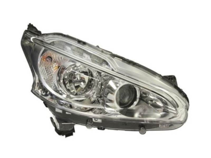 Фара передня Peugeot 208 12-15 ліва (Depo) ЛІНЗА LED