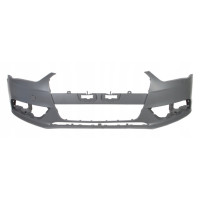 Бампер передній (з отворами для омивача, без отворів для парктроніка) Audi A4 B8 2012-2016 FPS
