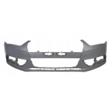 Бампер передній (з отворами для омивача, без отворів для парктроніка) Audi A4 B8 2012-2016 FPS