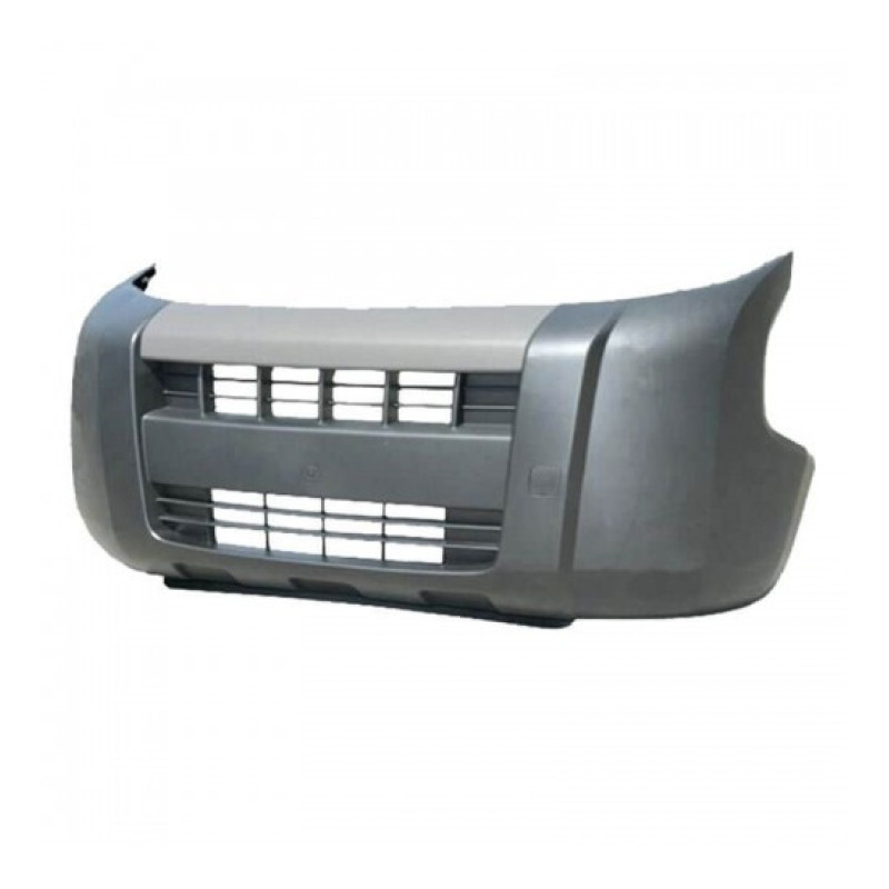 Бампер передній без ПТФ Fiat Qubo/Fiorino, Peugeot Bipper, Citroen Nemo 2008 - верх сірий металік FPS