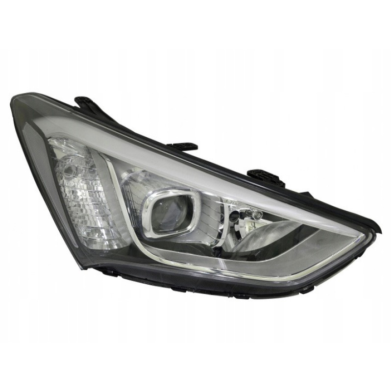 Передня фара права Hyundai Santa Fe 3 12-16 (механічна   біла вставка) (FPS) Китай