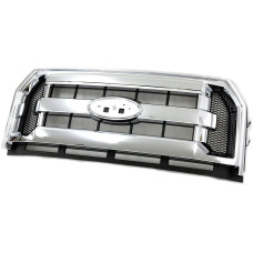 Решітка радіатора Ford F-150 XL, XLT, хром 15-17 (Signeda) сталь FL3Z8200DA