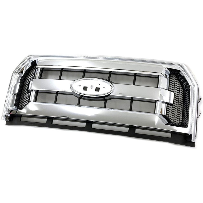 Решітка радіатора Ford F-150 XL, XLT, хром 15-17 (Signeda) сталь FL3Z8200DA