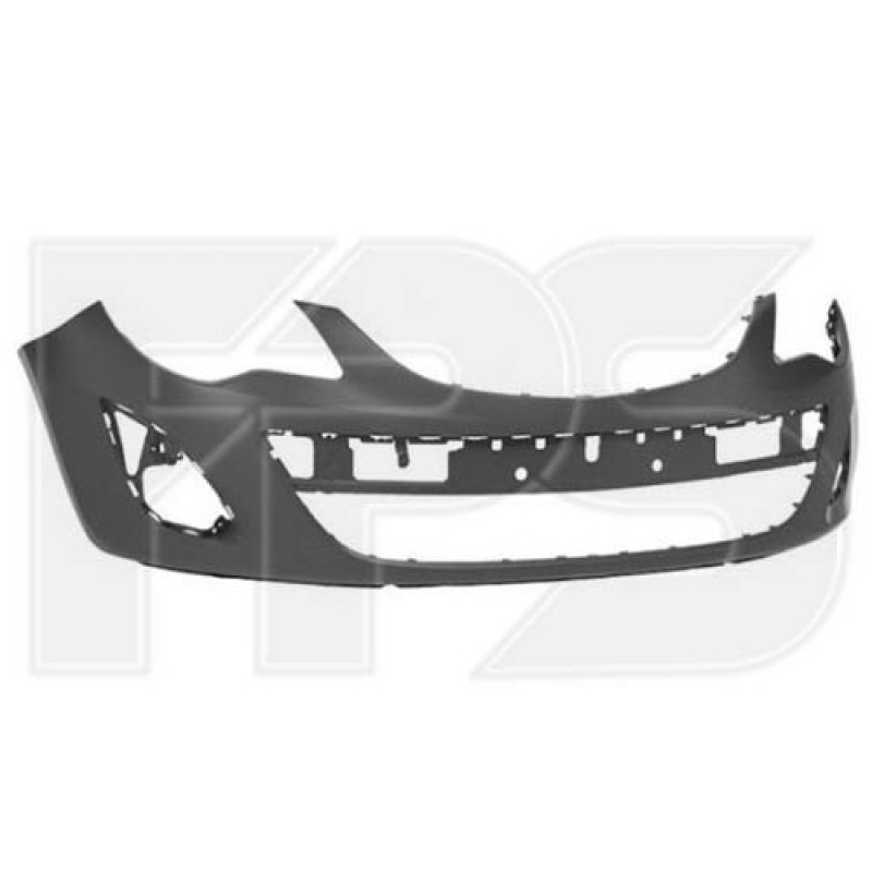 Бампер передній без отворів під парктронік Opel Corsa D 2011-2014 FPS