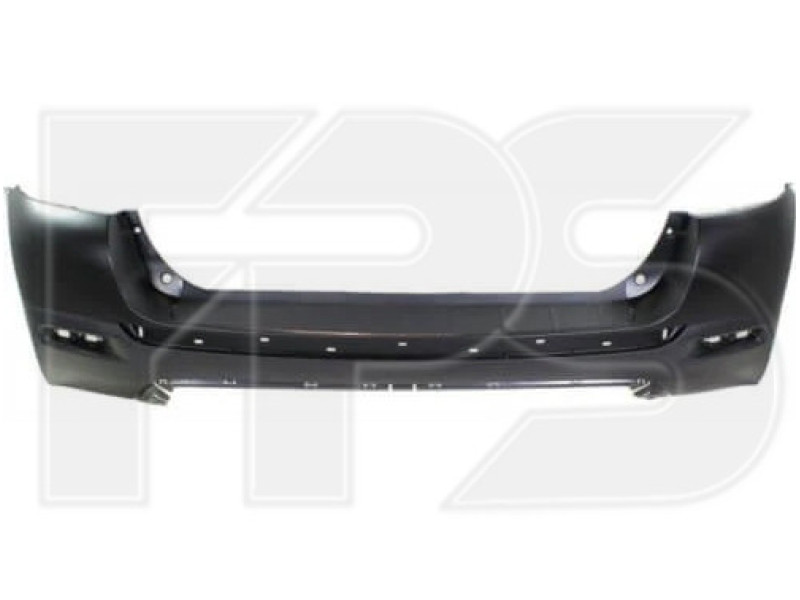 Бампер задній без отворів під парктронік Toyota Highlander 2010-2013 FPS