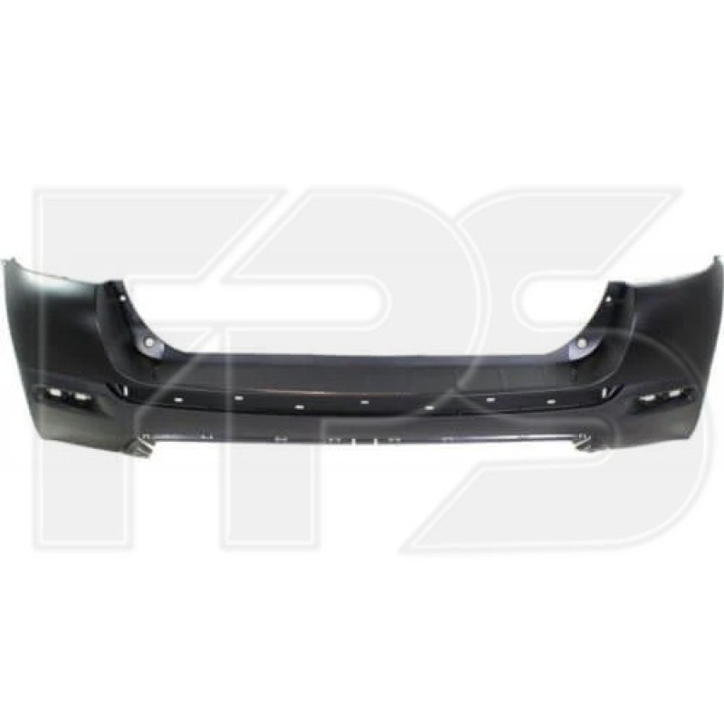 Бампер задній без отворів під парктронік Toyota Highlander 2010-2013 FPS