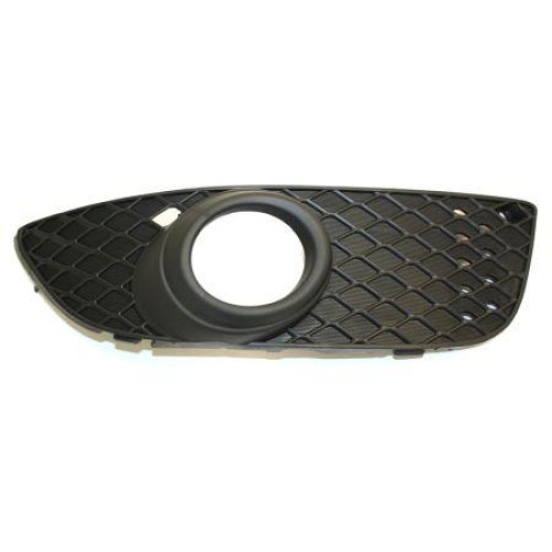 Решітка переднього бампера права Mitsubishi Lancer X 2007-2012 (Elit) з отвором 8321A090