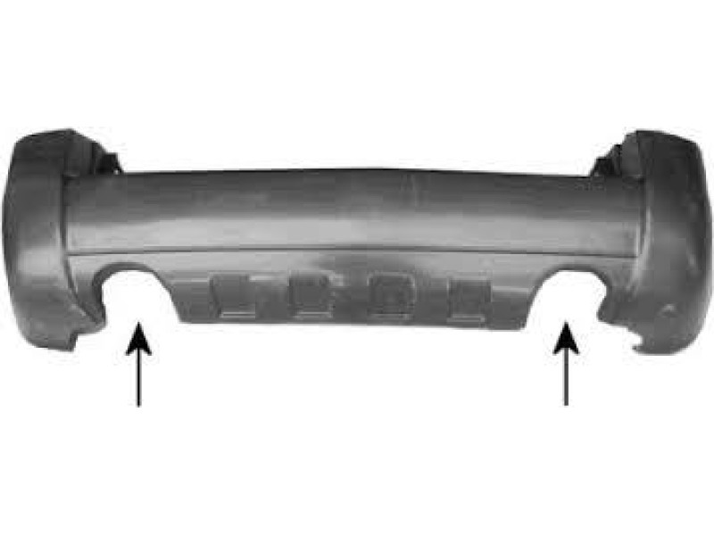 Бампер задній (2 вихлопа) Hyundai Tucson 2004-2009 Elit 866102E050