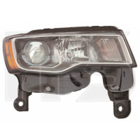 Передня фара Jeep Grand Cherokee 17-18 права (Depo) хром відбивач