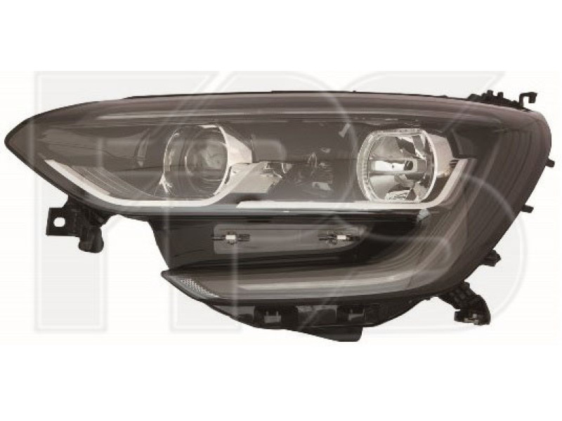 Передня фара Renault Megane 4 16 - права (Depo) чорна, ел. кор.H7 / H7 LED