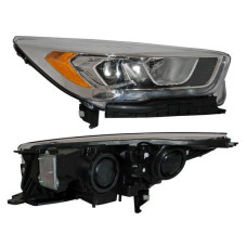 Передня фара права Ford Kuga / Escape 16- (TYC) мех. HB3 LED хром.  лінза GJ5Z13008K