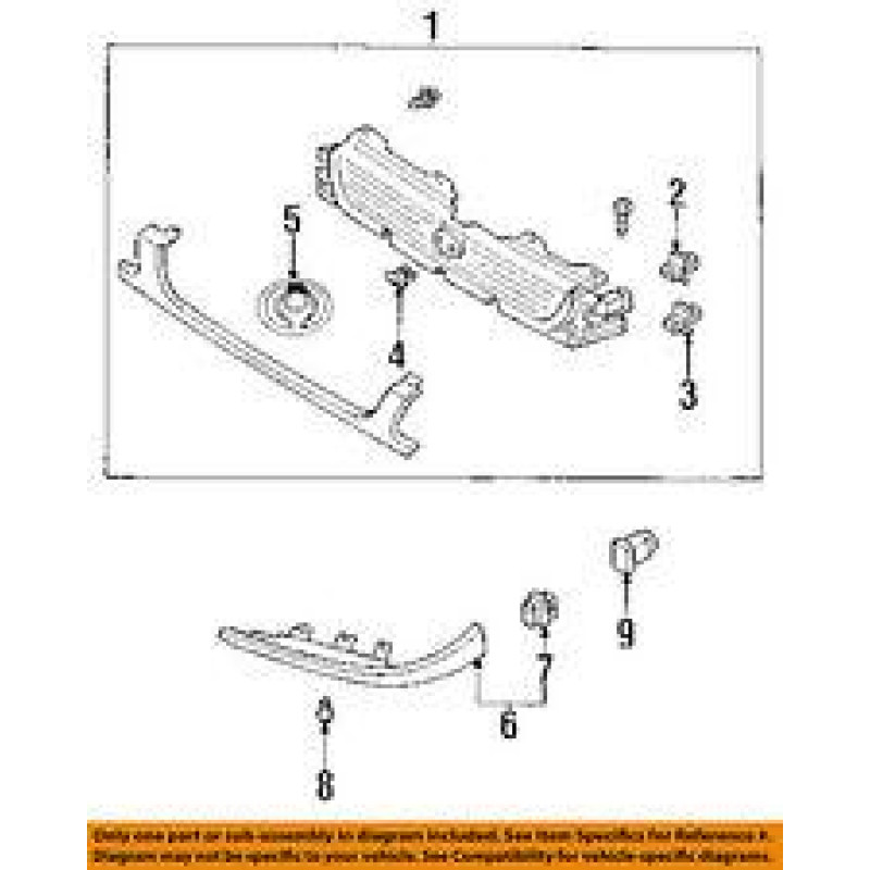 Накладка під фару ліва Mazda 323 5 (BA) 94-98 (Elit) B01A50102