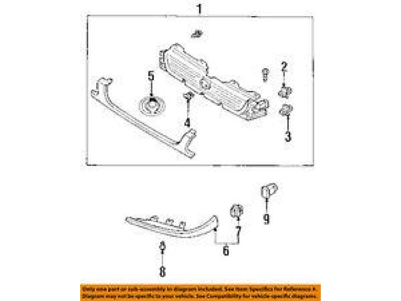 Накладка під фару ліва для Mazda 323 V (BA) 1994-1998 | Elit | BC1M-50-7J0