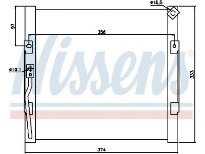 Радіатор кондиціонера Honda Civic (Koyoair) FP 30 K251-X