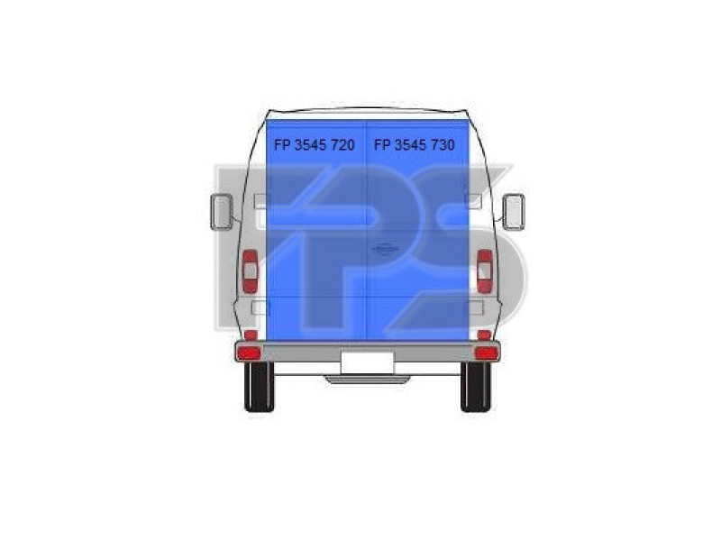 Задні двері Mercedes T1 Bus 207-410 (77-95) ремчастина, без вікна - права