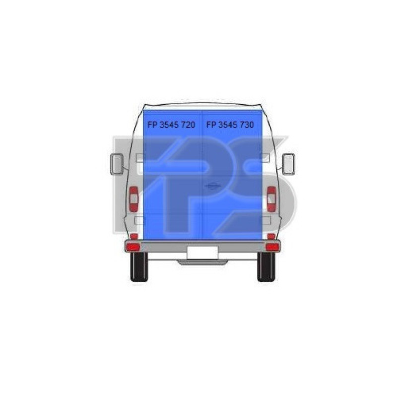 Задні двері Mercedes T1 Bus 207-410 (77-95) ремчастина, без вікна - права