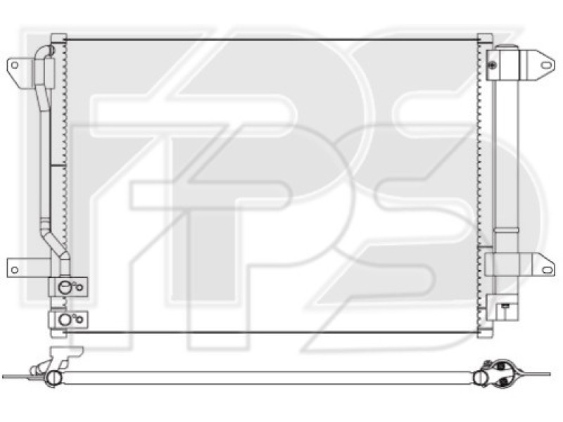 Радіатор кондиціонера VW Jetta 6 11 -18 / Beetle (Van Wezel) 5C0820411G / K